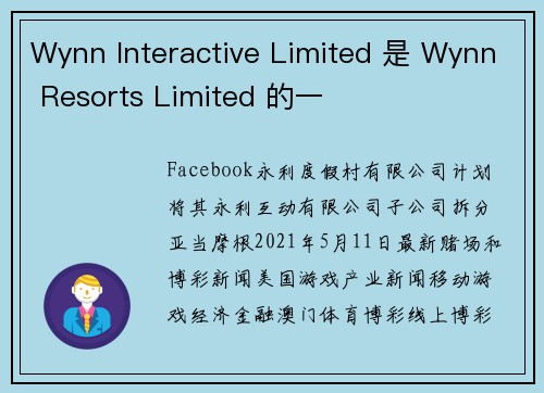 Wynn Interactive Limited 是 Wynn Resorts Limited 的一